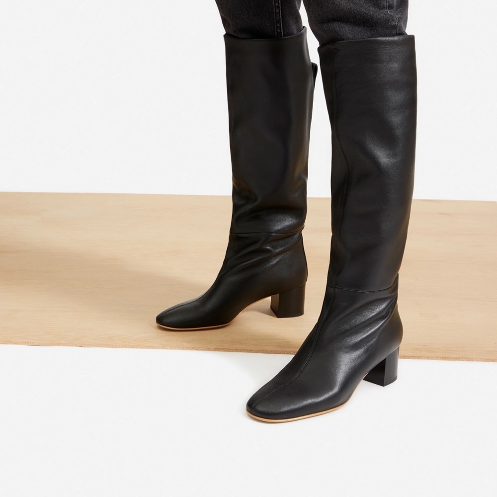 Everlane Knee-High Boots - Black (size 6)